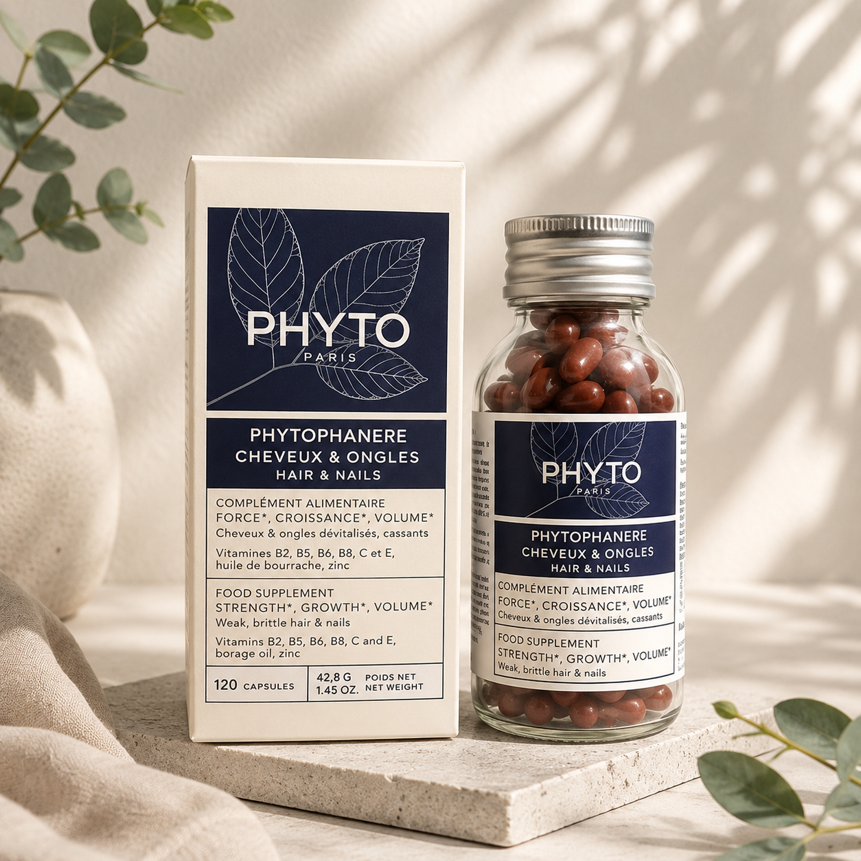 قرص مکمل تقویت مو و ناخن (فیتو_فانر) 120 عددی فیتو_PHYTO (ایتالیا طرح جدید)